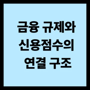 금융 규제와 신용점수의 연결 구조