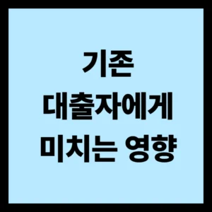 기존 대출자에게 미치는 영향